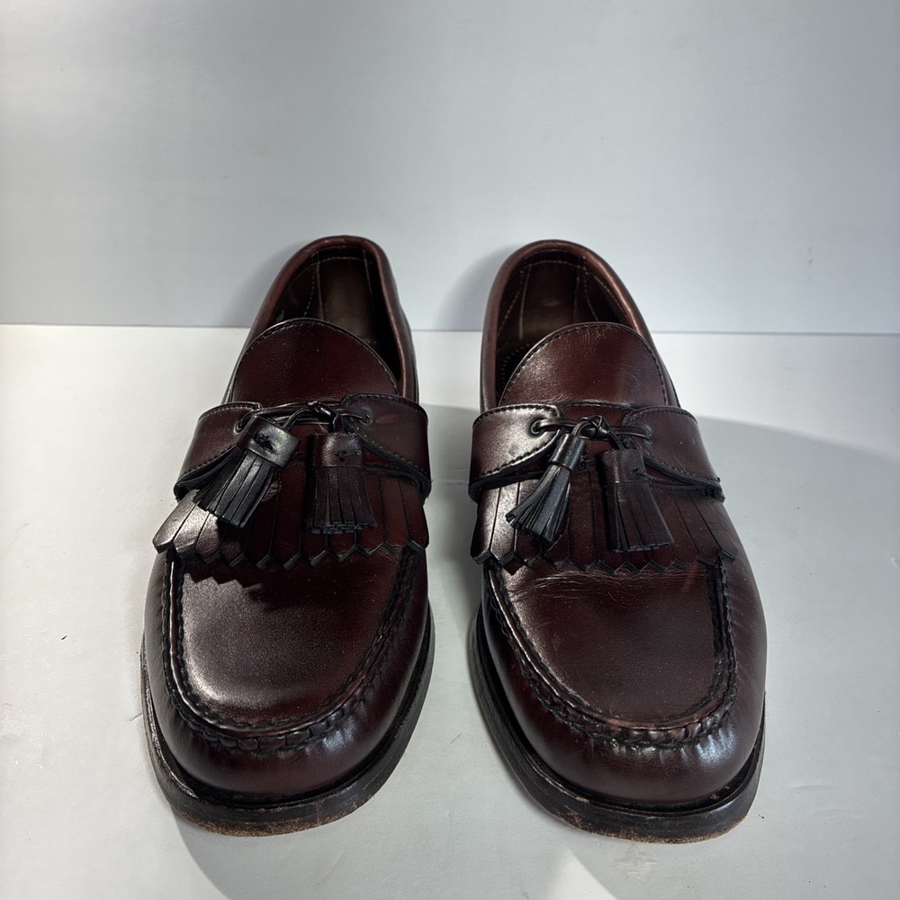 Allen Edmonds Enfield Kiltie Tassel Moc Toe Leather Loafer Mahogany Sz 8.5C - Picture 2 of 13